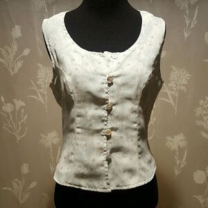 Light Blue Floral Tank Top Small